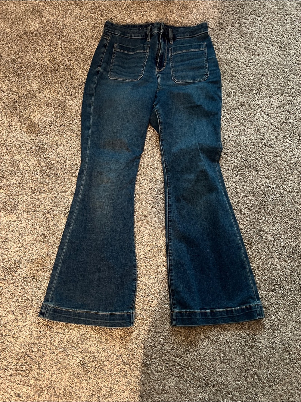 American Eagle Next Level Stretch Dark Blue Flare Jeans